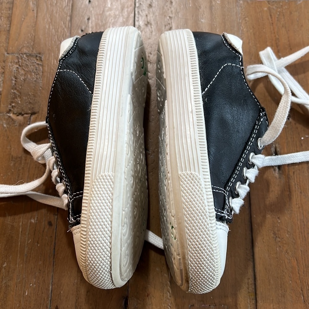 Old soles black leather sneakers - Picture 4 of 11